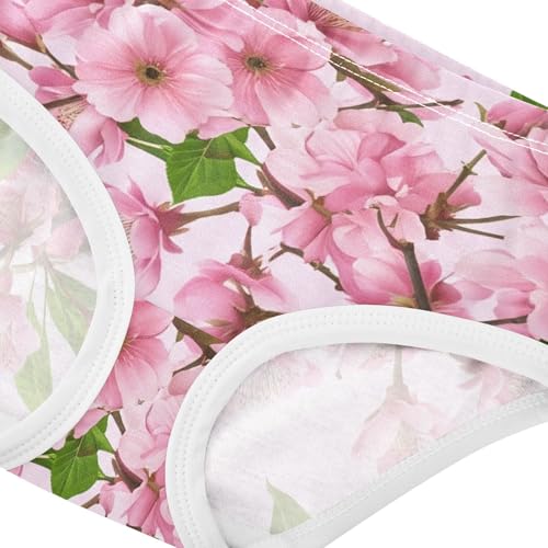 Toddler Girls Underwear 2t Cotton Panties Little Girl Flower Underpants Briefs Cherry Blossom Pink Flowers4