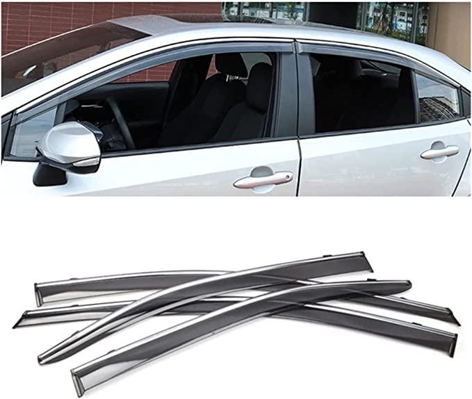 EZURI Cortavientos para ventanilla de Coche para VW For Golf 6 Mk6 2010-2014,Ventanas Laterales Delantera Trasera Protector Humo Lluvia Visera Deflector