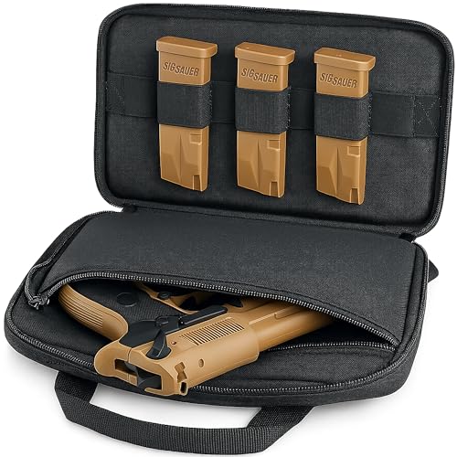 ARMORWERK Heavy Duty Soft Pistol Case for Handguns with Ultra Soft Interior and Foam Protective Padding — Perfect Handgun Case for Pistols with Lockable Zippers or Pistol Case Soft for Shooting Range