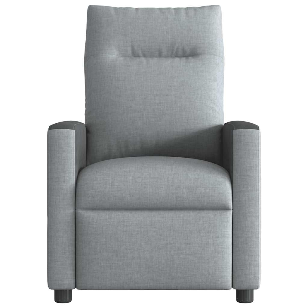 Genérico Sillón reclinable de Masaje eléctrico Tela Gris Claro,Sillas,Sillones-3324045