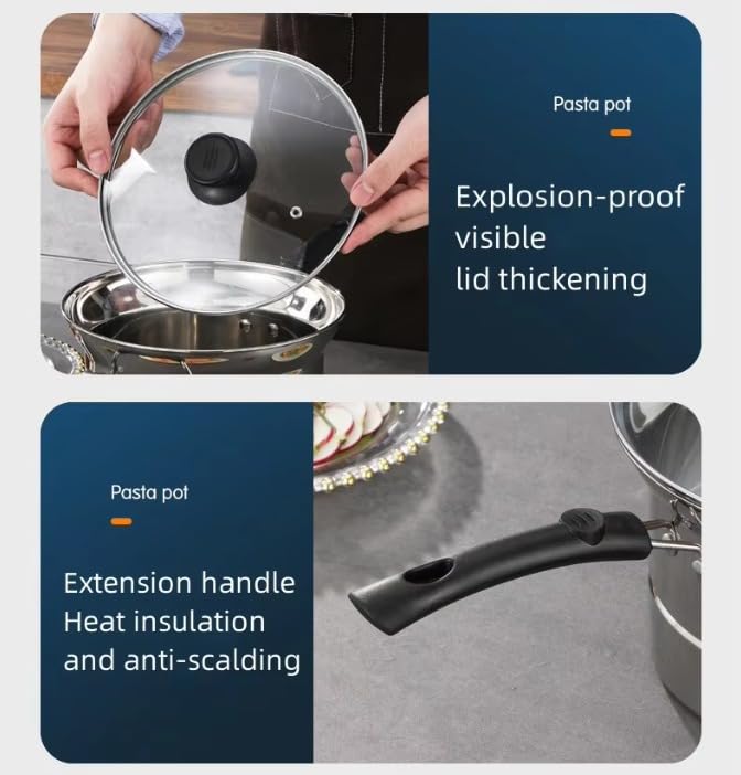 Image of Small Deep Frying Pot with Strainer Basket,1200ml Stainless Steel Pan with Handle,Ideal for Frying French Fries /Chicken Wings /Shrimp /Boiling Butter /Gravies (2 in 1 Frying Pot)