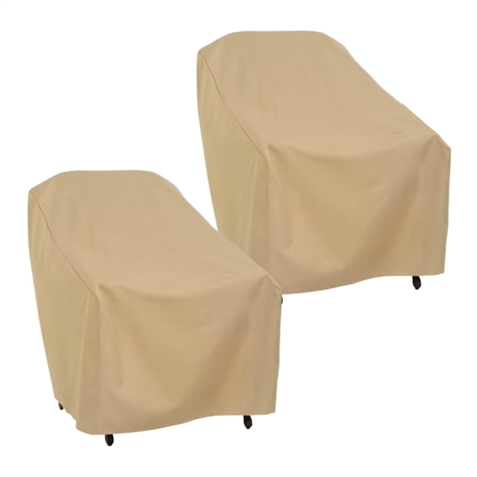 Coprisedia da esterno per patio, impermeabile, antipolvere, antivento, tessuto in poliestere 210D, regolabile, vestibilità sicura, , casa, hotel, balcone, 81 x 80 x 80 cm, beige, 2 pezzi