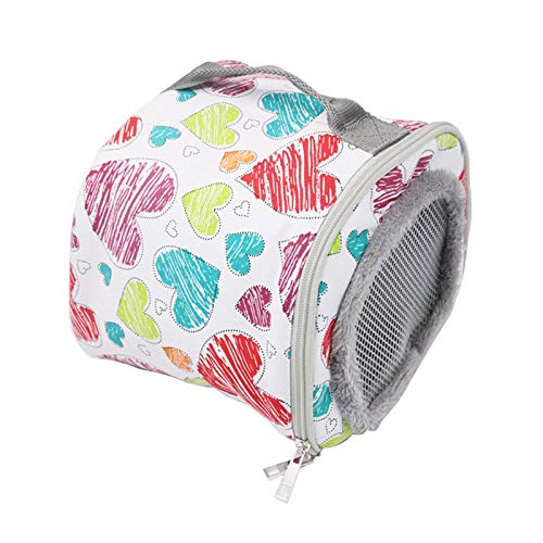 Adnikia Hamster Carrier Bag, Pet Carrier Bags for Hamster, Rat, Hedgehog, Rabbit, Sugar Glider, Chinchilla, Guinea Pig, Squirrel and Other Small Pets, Breathable Outdoor Portable Travel Carrier Bag