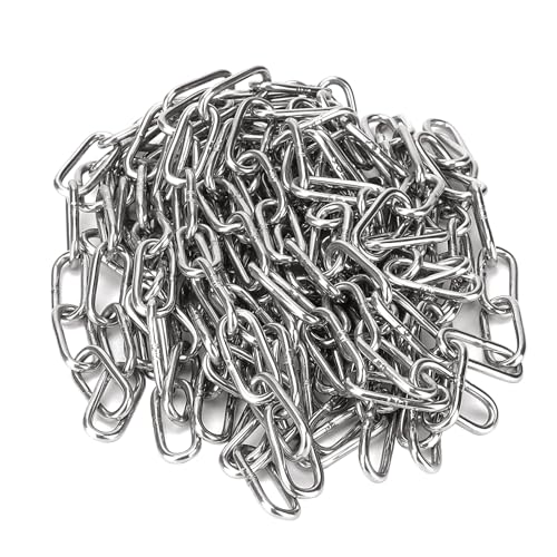 NAMYEUT 10m x 3mm Edelstahlkette, Metallkette Meterware Geschweißte Kettenglieder Rostfreier Stahl Kette Edelstahlkette kurzgliedrig für DIY, Schwenkkette, Trocknen der Wäschekette