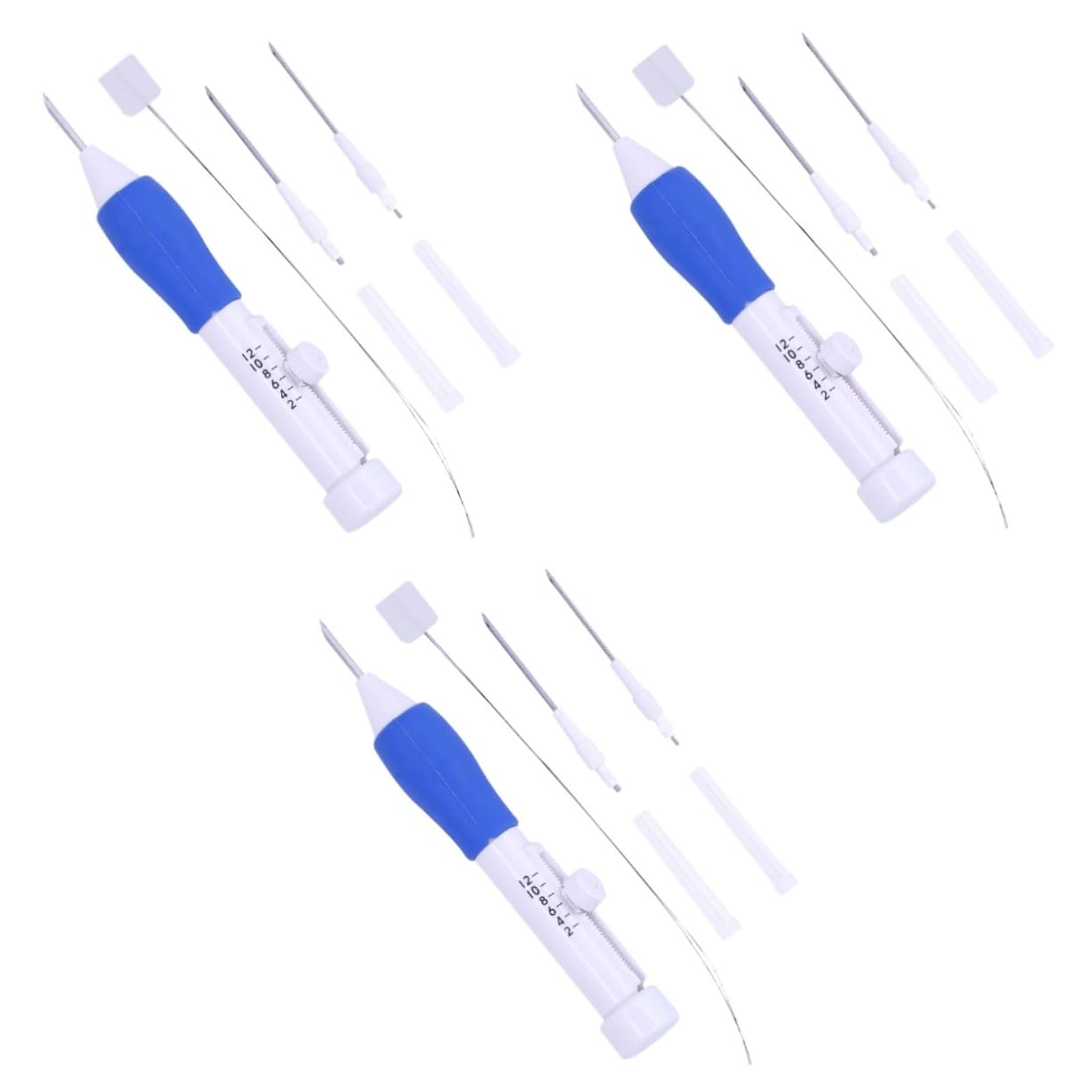 STOBOK 3stücke Embroidery Pen Needles Set Multifunktionales Werkzeug Für Stickerei-projekte Inklusive Hochwertiger Sticknadeln Und Faden-einfädler Für Kreative Bastelarbeiten