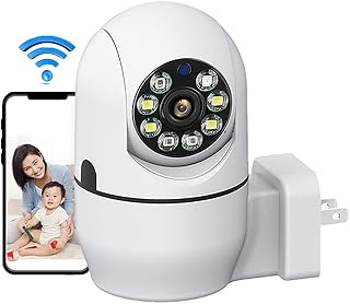 New Upgrades Plug-in Indoor Security Camera,Home Security Dog Camera with Dual Band 2.4/5GHz WiFi, Night Vision, 2 Way Audio, Motion Alerts,Ideal for Baby Monitor/Pet Camera/Home Security