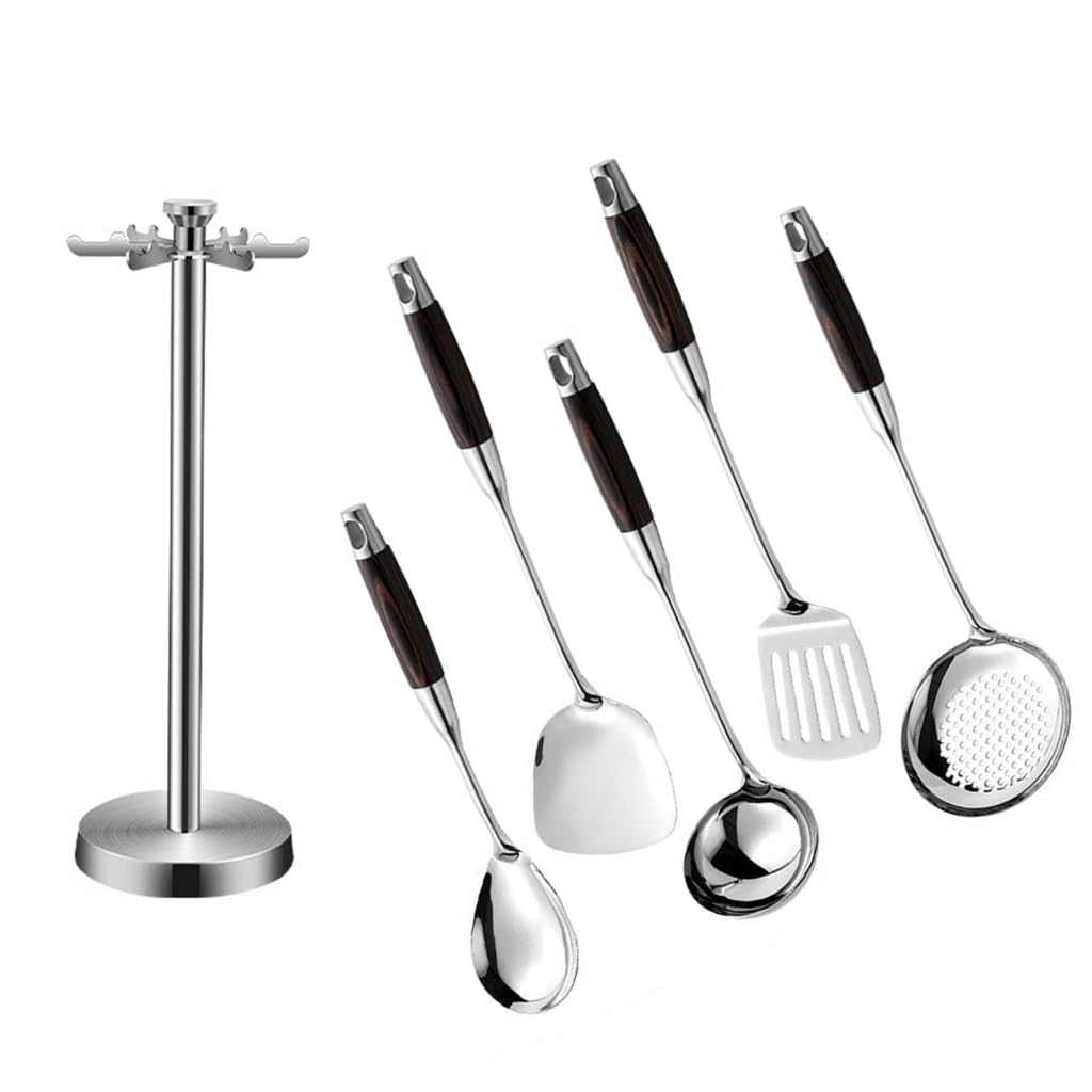 Praktisches Edelstahl-Küchen-Set, Skimmer, Schöpflöffel, Pfannenwender, Pfannenwender zum Kochen