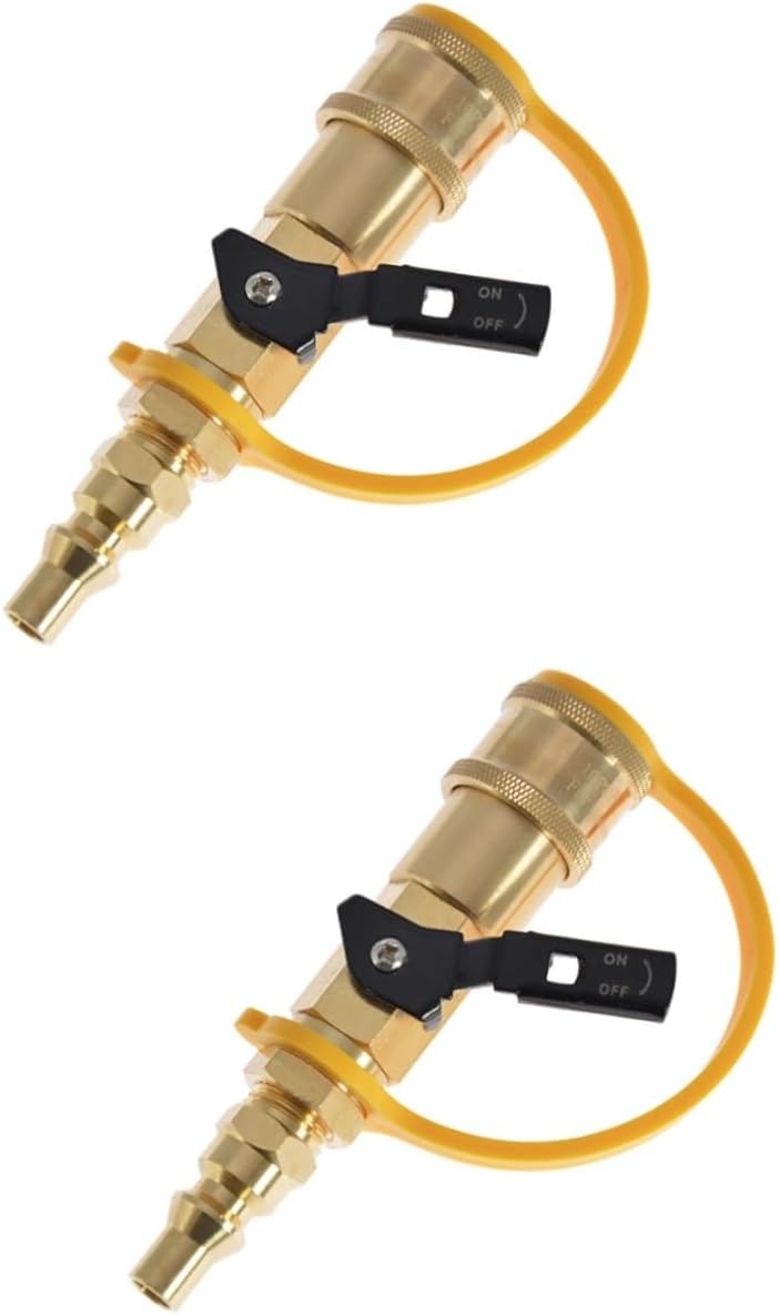 2sets Propane Quick Connect Adapter Fittings for Rv Grill Construction Low-Pressure Propane System for Campers and Outdoor Cooking