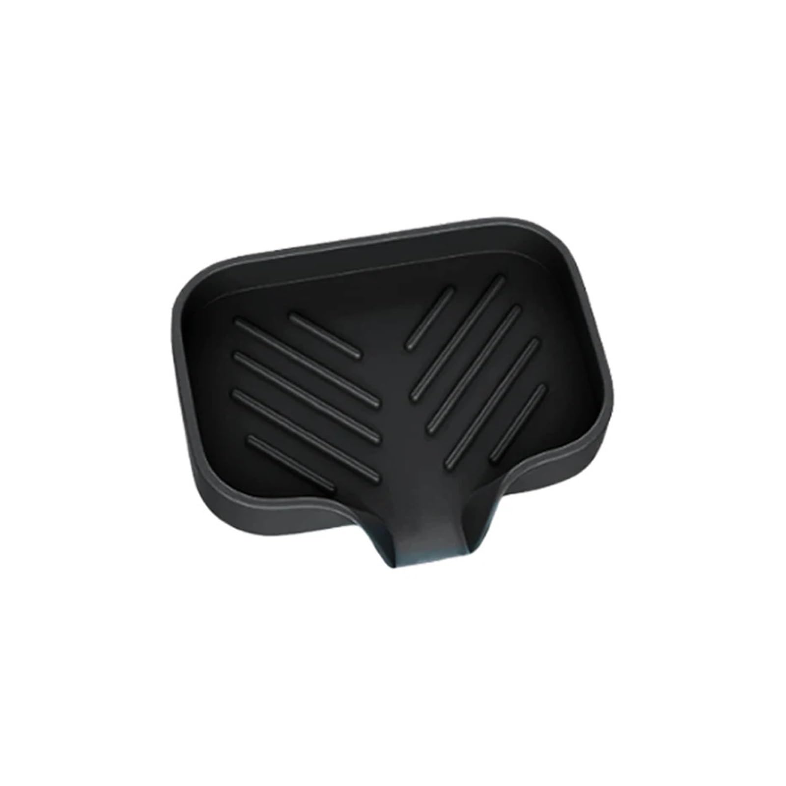 Anti-Slip Soap Holder, Multicolor Silicone Drain Soap Dish 3Pcs Self Draining .-slip Tray Counter. Holder(Black)