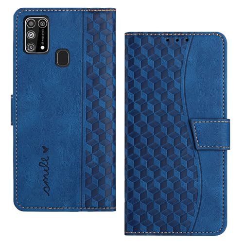 Radoo Funda Samsung Galaxy M31S, Funda Tapa Libro Móvil Carcasa PU Cuero para Samsung Galaxy M31S, Tipo Libro Flip Wallet Case (Azul)
