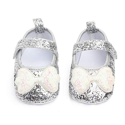 Baby Girls Sequined Mary Jane Flats Anti-Slip Soft Sole Toddler Princess Dress Shoes2