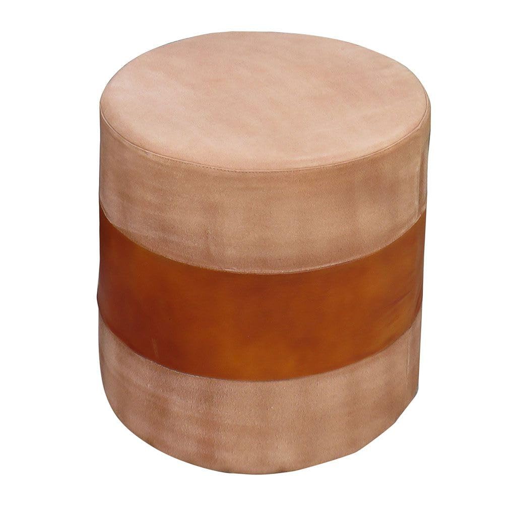 Puff tapizado artisanal pouf de salon pour coin lecture chaleureux