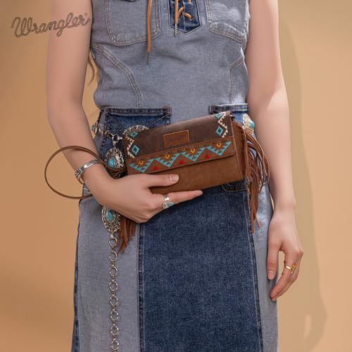 X Wrangler Small Cossbody Purses for Women Fringe Wristlet Wallet Rfid Blocking Wallets for Music Festivals2