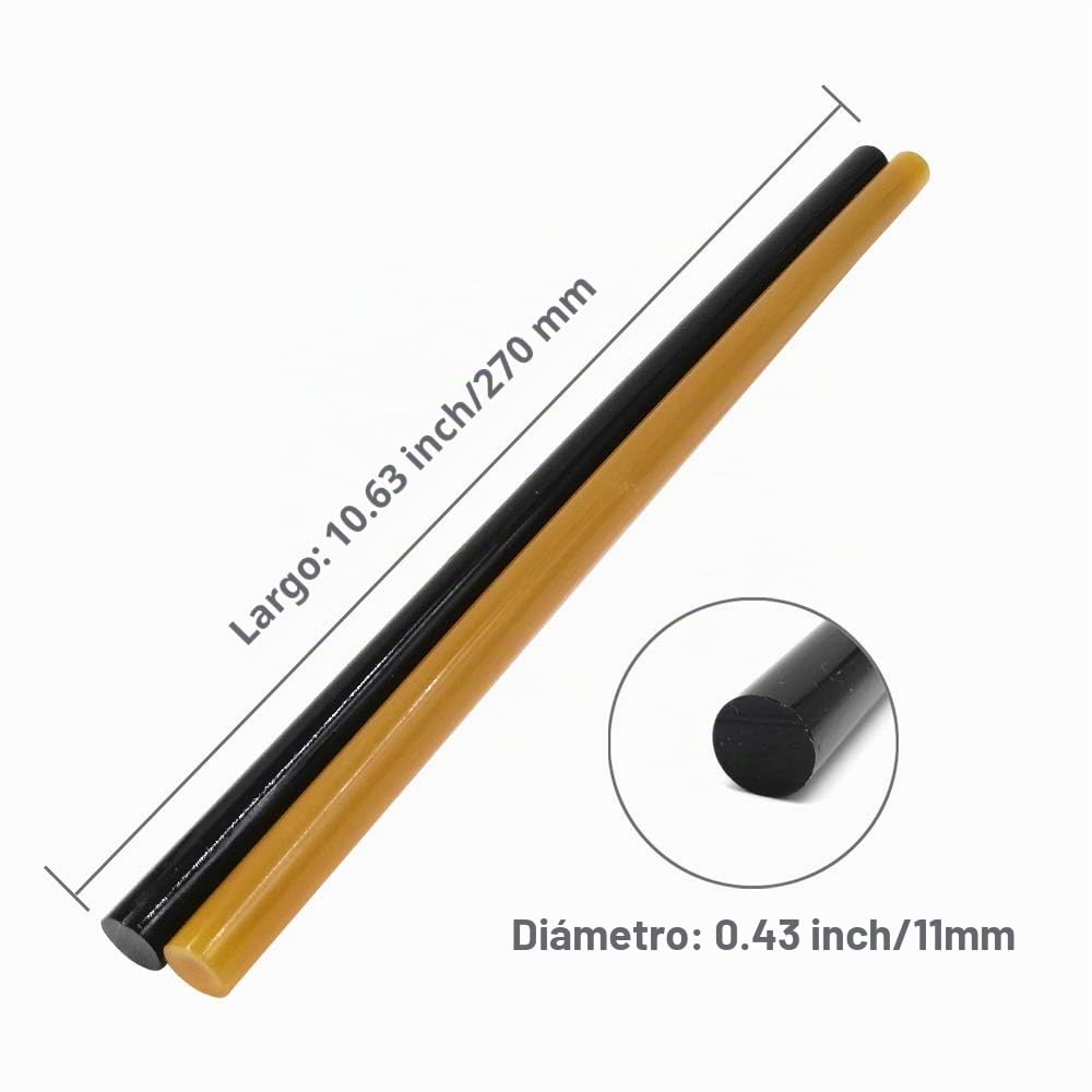 Pegamento para eliminar abolladuras sin pintura, 10 barras de pegamento de fusión en caliente para reparación de carrocerías de coche kit de herramientas (11 x 270 mm)