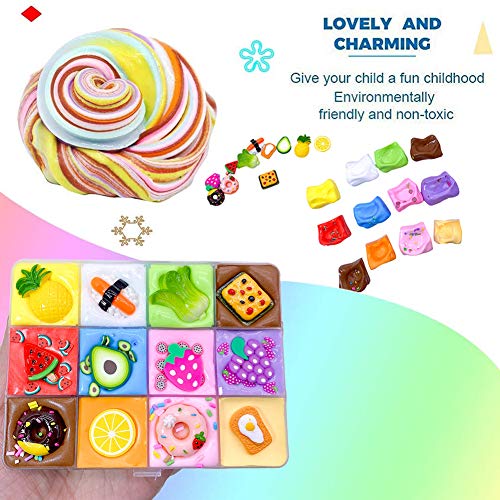 SIMUER Wolk Klei, Katoenen modder, DIY Fluffy Slime Fruit Schotel Slijm Groente Cake Slijm Modder Kinderen Intellectuele… - Image 8