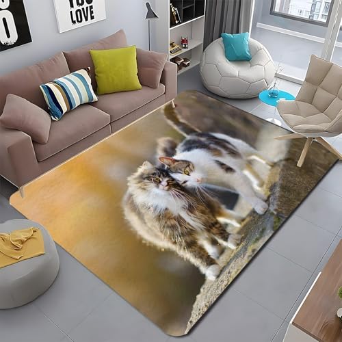カーペット 2畳 猫 ラグ 滑り止 ラグマッ かわいい 絨毯 正方形 185x185 ラグパッド め付 敷き詰めカーペット マイクロファイバー 防音 フローリング用カーペット オールシーズン 床暖房対応 - PM1137