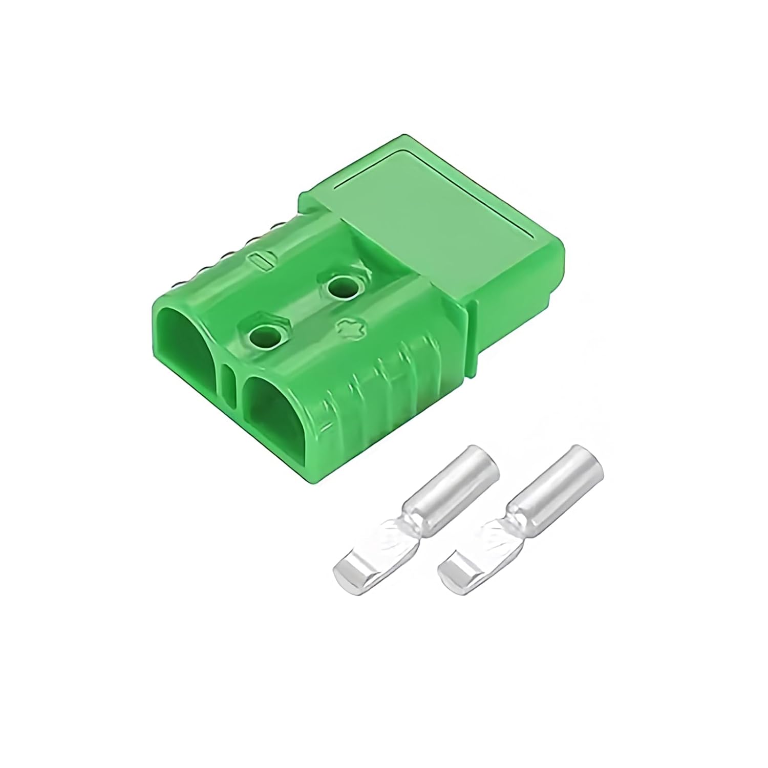 20Pcs Quick Connector 175A Battery Charging Plug Bipolar Copper Silver Plated High Current (Green,20)