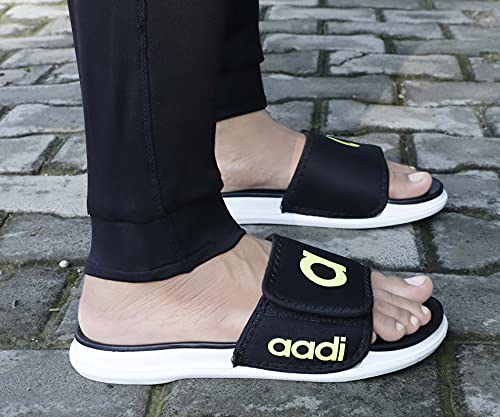 Image of AADI Men's Synthetic Leather Daily Casual Sliders /Flip Flop & Slippers