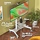 ONKRON TV Ständer rollbar für 50-86 Zoll Fernseher, max Belastung bis 105 kg, TV Standfuss höhenverstellbar, Fernseh Rollwagen max VESA 800x500 mobiler Fernsehständer mit Rollen Weiß TS1881-W