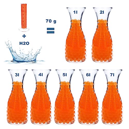 trendfinding 100 g water-retaining deco granules orange, grain size 3.5-4 mm, decoration for flowers and plants 10 litres - Image 2