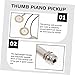 JOINPAYA 1pc Kalimba Pickup Tail Nail Patch for Thumb Piano Easy Installation Sound Enhancer Accessory Silver for Styles and User Experience