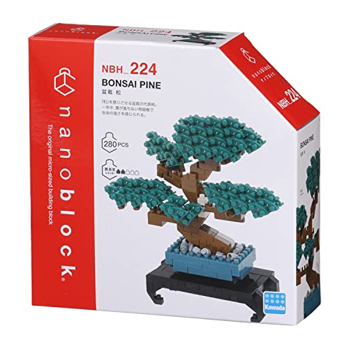 nanoblock BANDAI Bonsai - Mini-Bausteinfigur, Pixelart - 280 Teile - NBC224