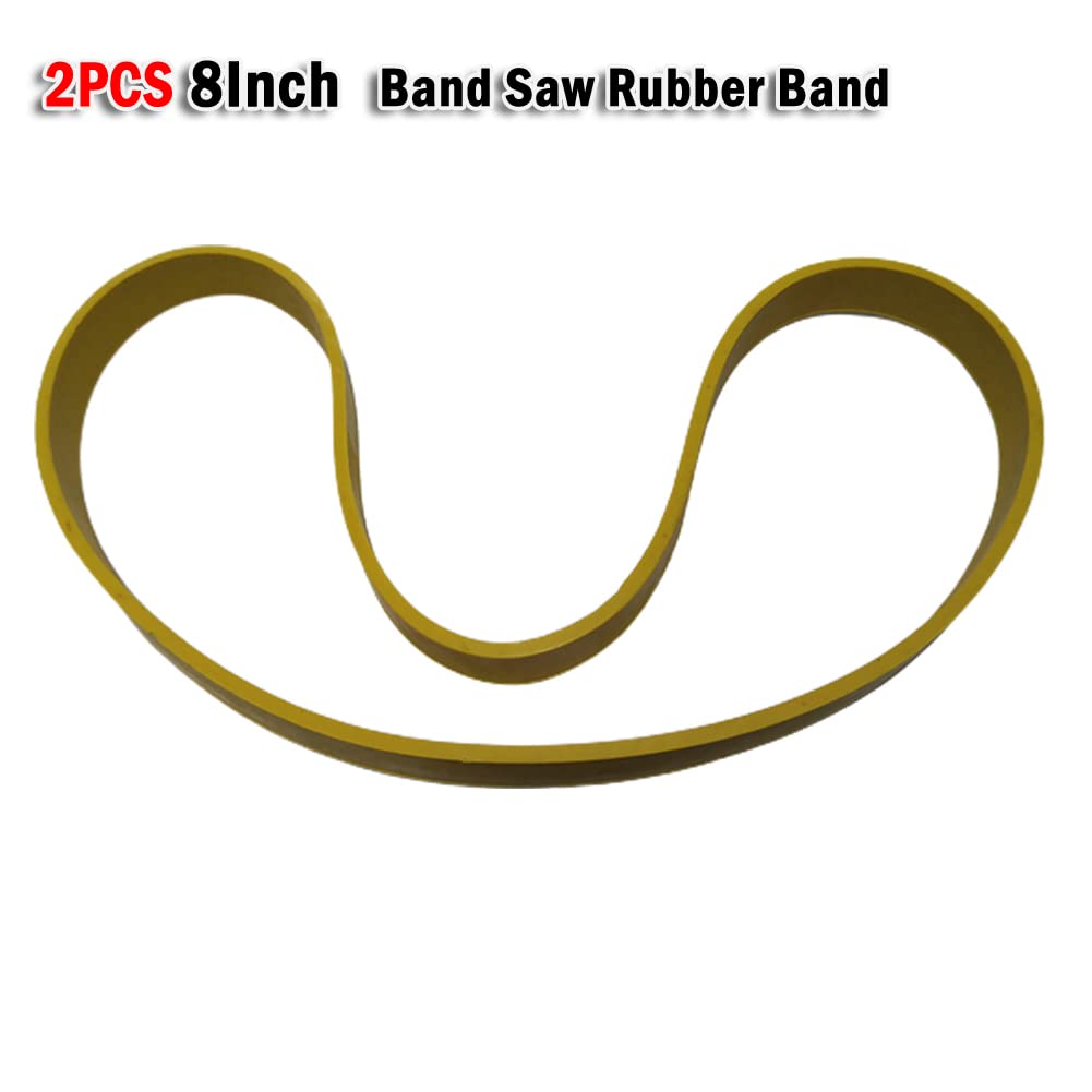 2 bandas elásticas de 20,3 cm, para carpintería, sierra de cinta, banda de goma, sierra de cinta, rueda de desplazamiento, anillo de goma, sierra de goma, repuesto para carpintería, sierras de cinta