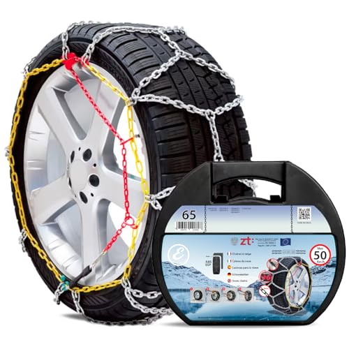 Catene Da Neve In Metallo 9 mm Omologate TUV e GS Onorm Montaggio Rapido Per...