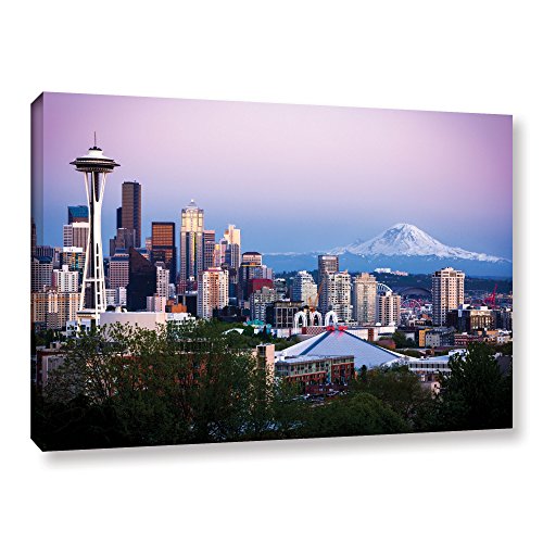 Artwall Seattle And Mt. Rainier 2 By Cody York Gallery-Wrapped Canvas Wall Art, 24X36, Picture For Home, Office, Bedroom, And Living Room Decor #TOP5