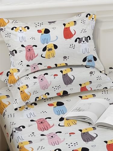 Image of Weave & Decor Printed Kids Bedsheet Double Bed 72x72x8 Inches, Wrinkle-Free with 2 Pillow Covers 20x30 Inch