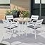White & Faux Wood Grain Table Top White & Faux Wood Grain Table Top