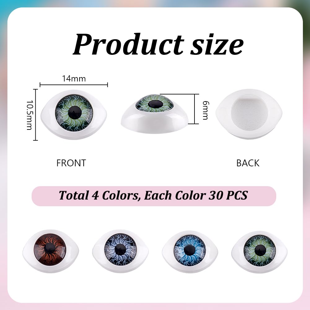 PandaHall Puppenaugen Set - 120 Stück Gruselige Au Produktbild-Vorschau 13