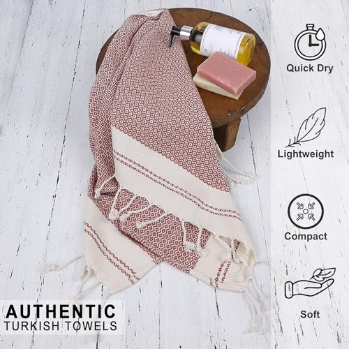 Evelynen Home Evelynen Turkish Hand Towels For Bathroom & Kitchen Towels Decorative Set Of 2 | Boho Farmhouse Hand Towels With Hanging Loops For Face, Dish thumb #3