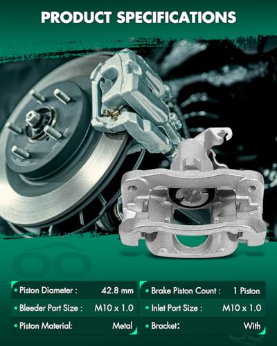 Image of SCITOO 18B5081 Rear Left Brake Caliper With Bracket Compatible For Chrysler For Town & Country 2008-2012,For Dodge For Grand Caravan 2008-2012,For Ram For C /V 2012,For Volkswagen For Routan 2009-2012