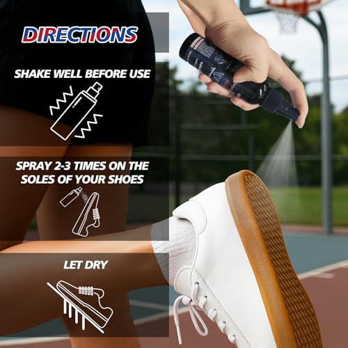 DINGSEN Sport Grip Spray, Antirutsch Spray für Schuhe für Basketballschuhe Griffspray für die Unterseite von Basketballschuhen zur Verbesserung der Sohlenhaftung(4oz)