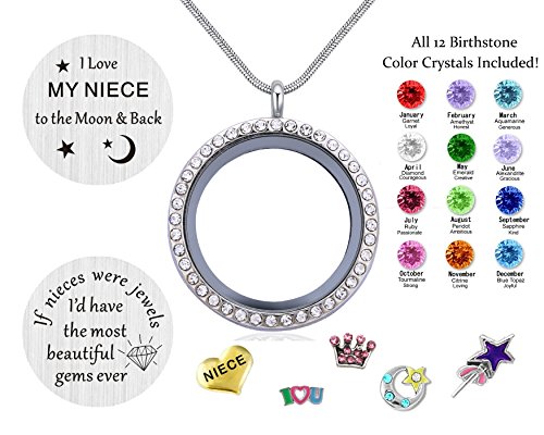 Best-Gifts-for-Niece-Aunt-Floating-Living-Memory-Locket-Necklace-Pendant-with-Charm-Birthstone-for-Women Best Gifts for Niece Aunt Floating Living Memory Locket Necklace Pendant with Charm Birthstone for Women