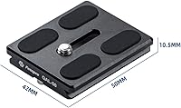 Vista 5 de Fotopro Placa suiza arca de 1.969 in con tornillo de 1/4 de pulgada Placa universal de liberación rápida para cámara DSLR trípode cabeza de bola