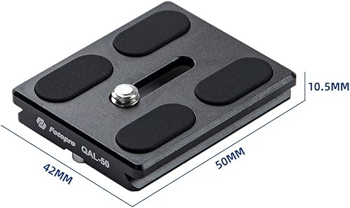 Miniatura 5 de Fotopro Placa suiza arca de 1.969 in con tornillo de 14 de pulgada Placa universal de liberación rápida para cámara DSLR trípode cabeza de bola