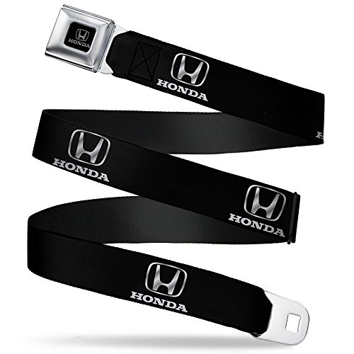 Buckle-Down Seatbelt Belt - Honda Logo Black/Silver REPEAT - 1.0
