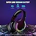 Wireless Bluetooth Headset Over Ear, Hi-Fi Stereo 5.1 channel, RGB LED Horse Race Backlit, 1000 mAh Rechargeable Lightweight Gaming Headset With Microphone, for PC/Ipad- Black Wireless Bluetooth Headset Over Ear, Hi-Fi Stereo 5.1 channel, RGB LED Horse Race Backlit, 1000 mAh Rechargeable Lightweight Gaming Headset With Microphone, for PC/Ipad- Black