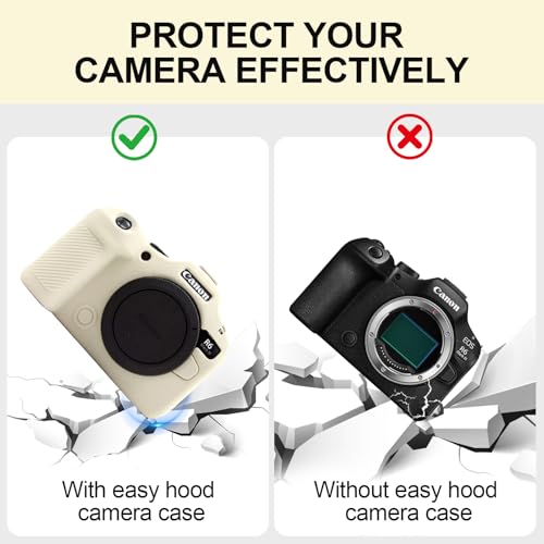 Funda ligera de silicona para Canon EOS R6 Mark III beige miniatura 3