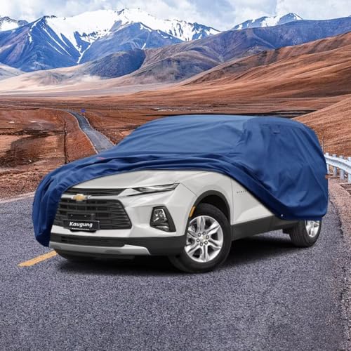 Image of Kaugung Heavy Duty SUV Cover Custom Fit for Chevrolet Blazer (2018-2025),SUV Car Cover Waterproof All Weather with Anti-Theft Lock,Sun, Rain, Dust & Snow Protection.(USA Warehouse,Within 3-7 Days)