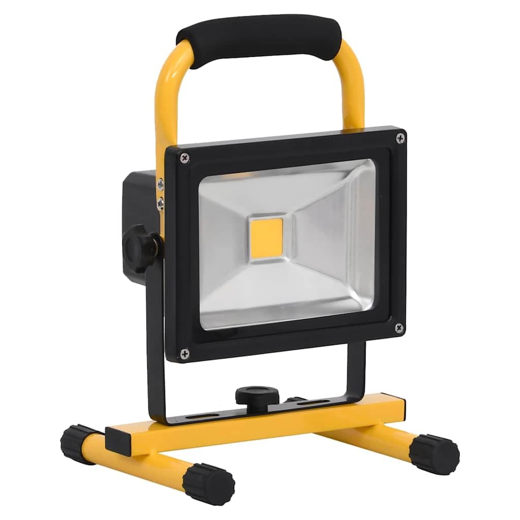 Faretto LED ricaricabile, 30 W, luce da lavoro con 1500 lumen, proiettore portatile per officina, cantiere e campeggio, bianco freddo 6000 K