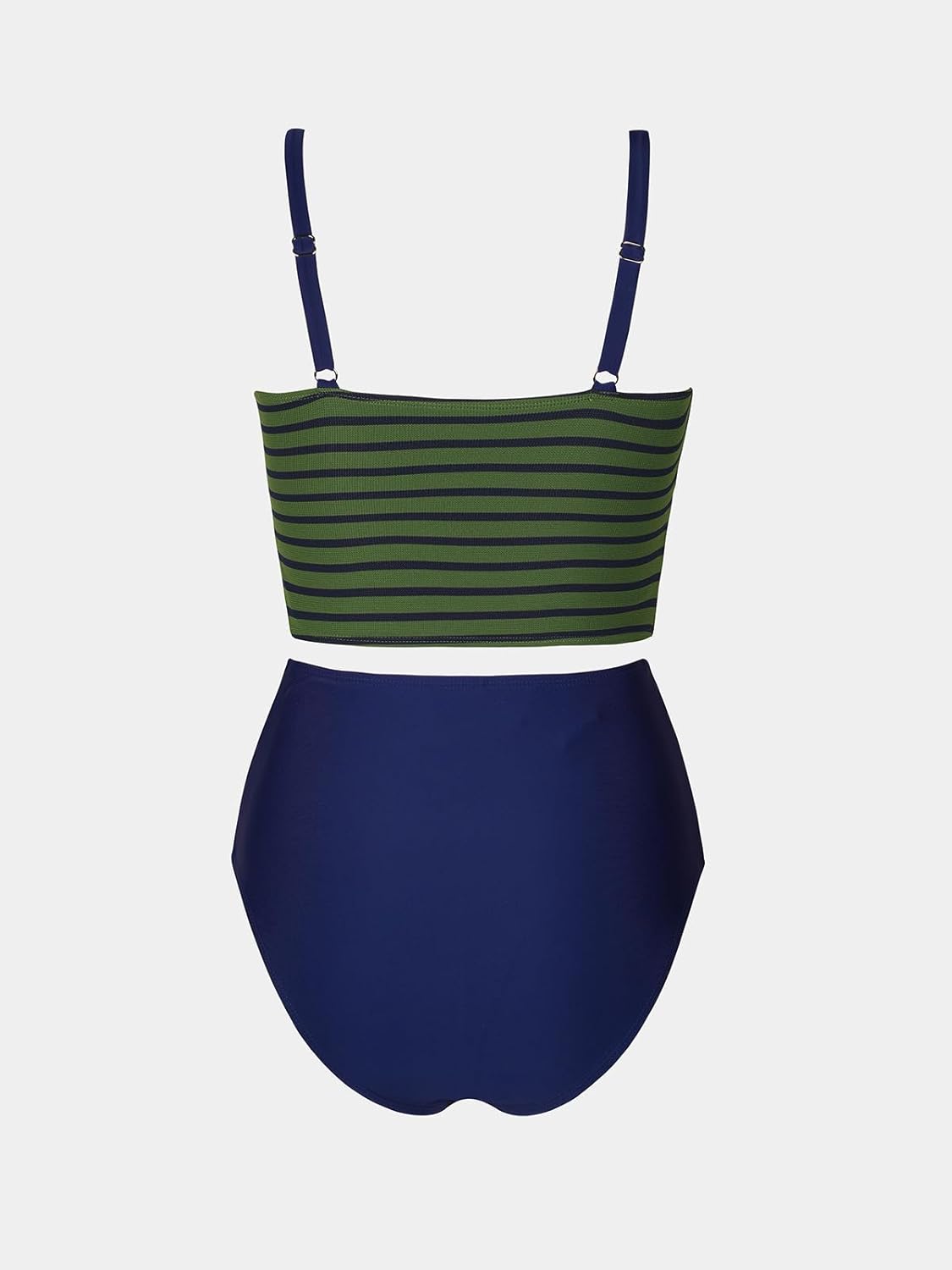 CUPSHE Women's Tankini Sets Square Neck Elastic High Waisted Two Piece Bathing Suits Adjustable Straps Swimwear - Image 7