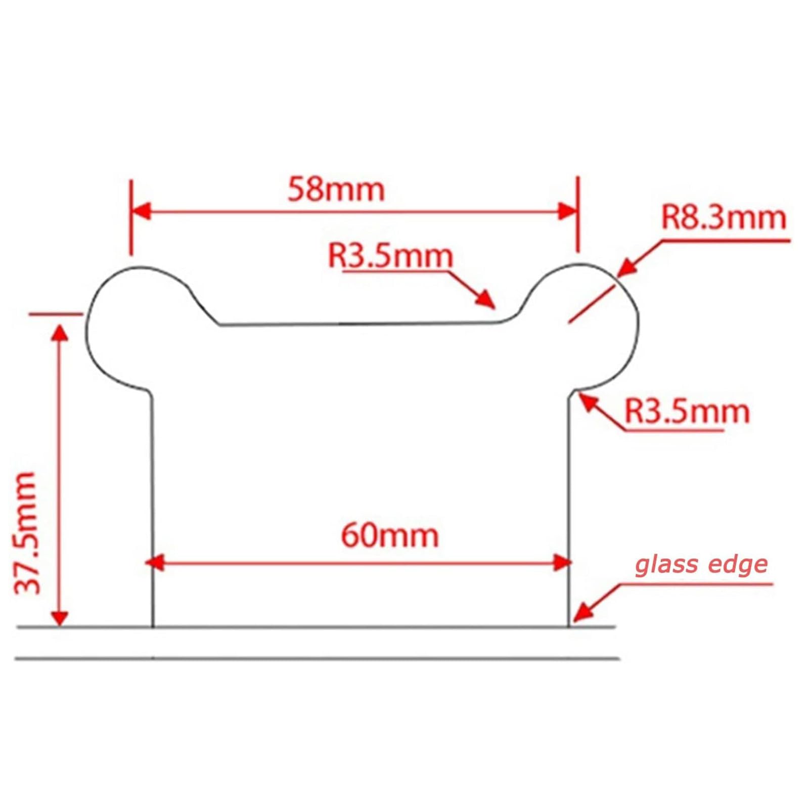 BobYk Bisagras de puerta, bisagra de puerta de vidrio, abrazadera de baño de acero inoxidable 304, bisagra de montaje en pared de 5 mm de grosor, bisagra de eje giratorio, bisagras para baños puerta