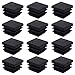 DXLing 40 Pièces Bouchon en Plastique Carré 20mm x 20mm Noir Bouchon pour Tuyau Carré Insert Tuyau Carré Embout Capuchon en Plastique pour Pieds de Meuble Armoire Étagère Chaise Jambes