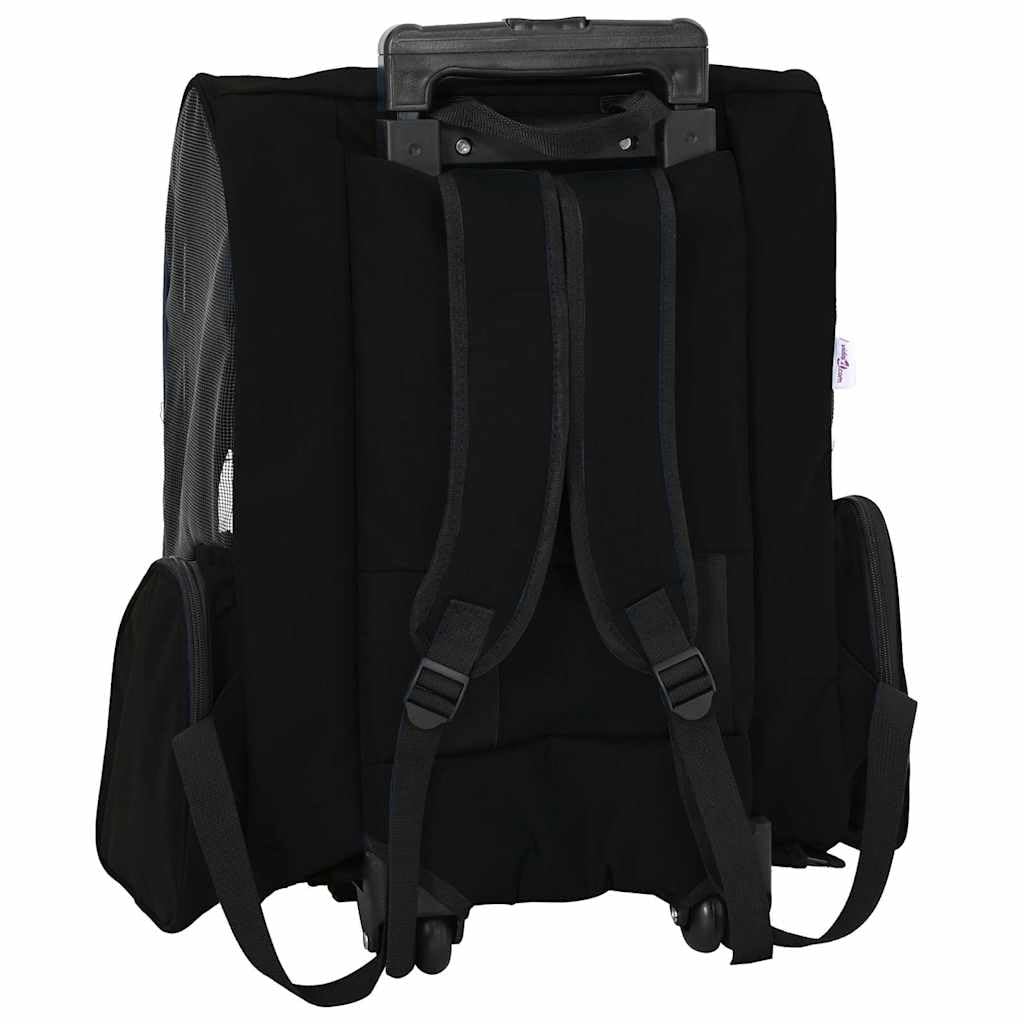 Carrello per Animali 3 in 1 Design Nero 48x32x(57-106) cm Tessuto Oxford,Articoli per animali,Animali domestici - Articoli,Passeggini per animali domestici-42007372