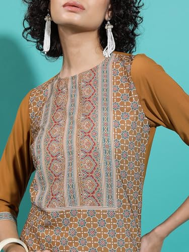 Image of Vishudh Women's Kurta | Regular Fit | Trendy Ethnic Top for Everyday Comfort