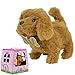 WJJ Peluche Teddy Toy Toy Electronic Pet Petch Chien Qui Peut Remuer Sa Queue De Marche, Aboyer La Queue Remuant des Cadeaux De Jouet d'anniversaire De Noël,Marron