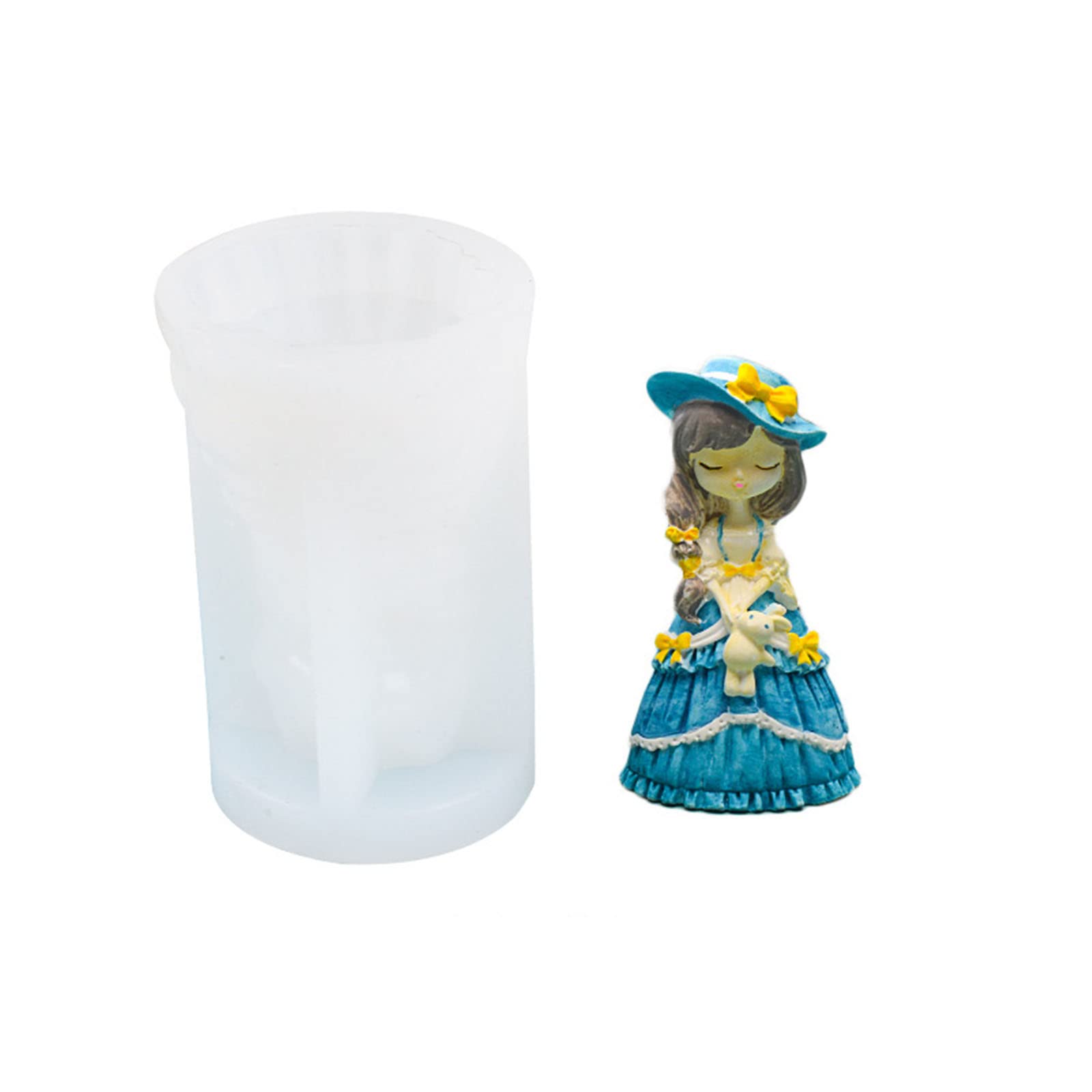 yanwuwa Silicone Silicone Hand-Making Soap Mold Princess Shaped Chocolate Soap Making Molds Princess Molds